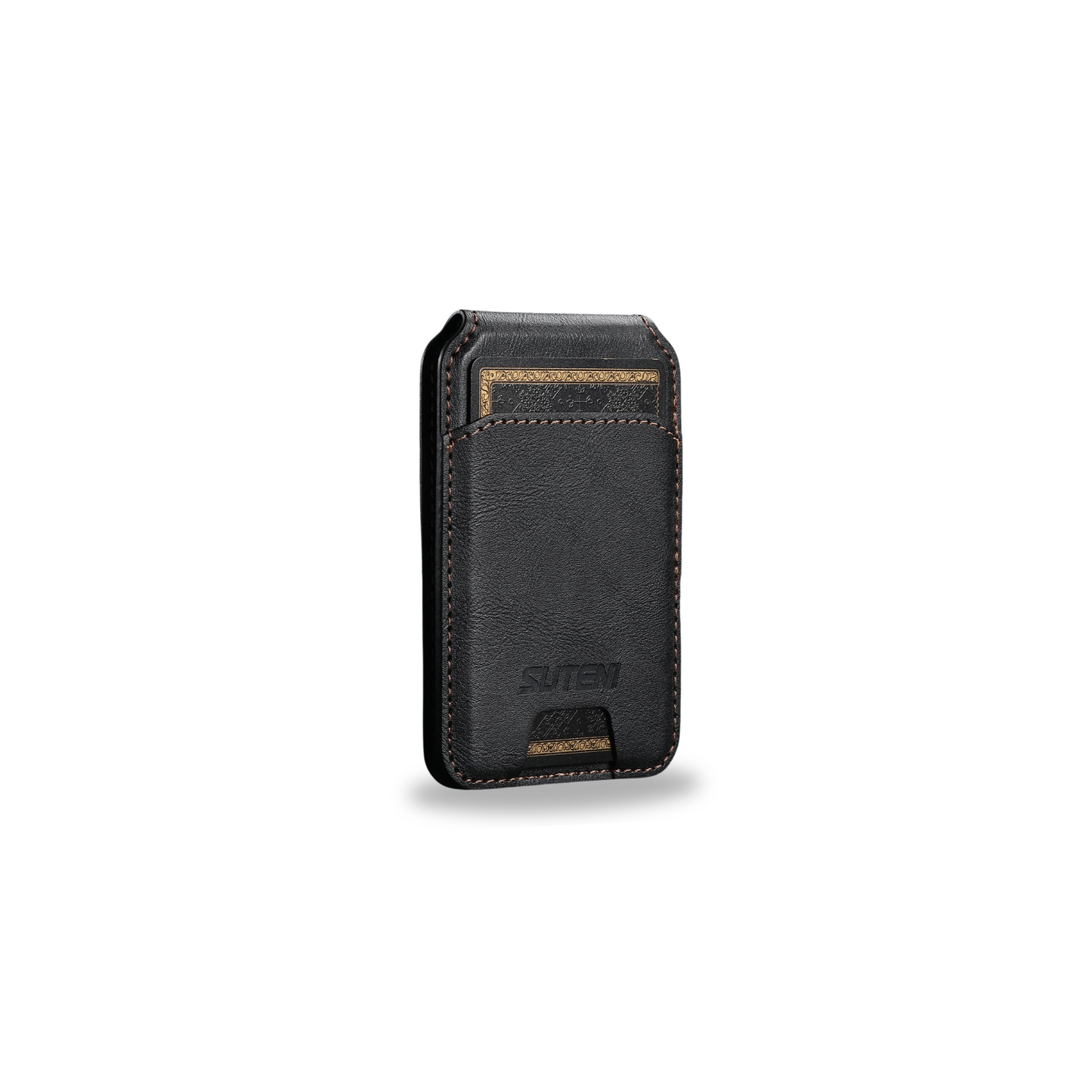 Android Universal Phone Magnetic Card Holder MagSafe Magnetic Ring PU Leather