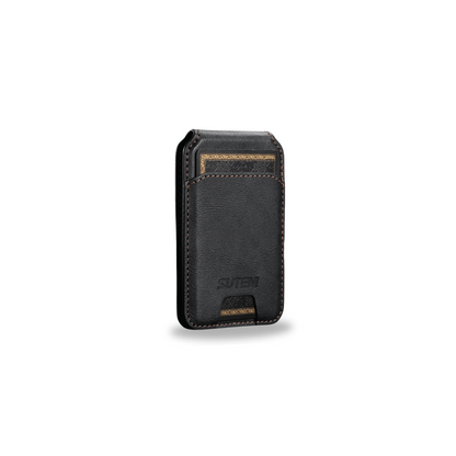 Android Universal Phone Magnetic Card Holder MagSafe Magnetic Ring PU Leather